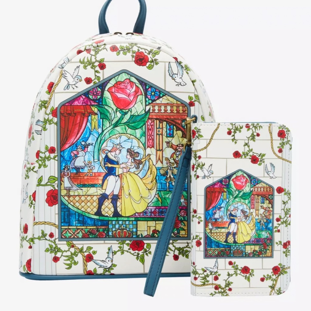 Loungefly Disney Beauty And The Beast Stained Glass Set